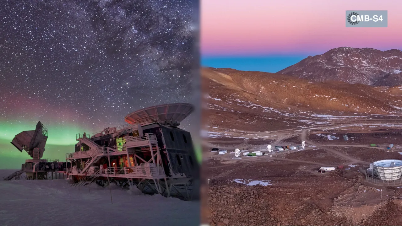 Simons Observatory under construction.